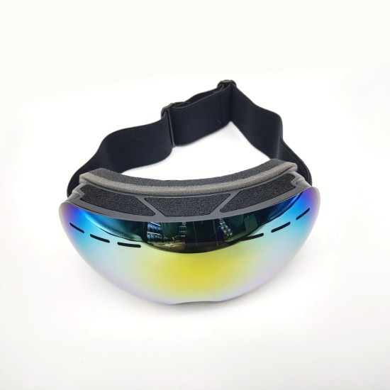 Black frame red piece adult ski goggles large spherical glasses cocker myopia goggles