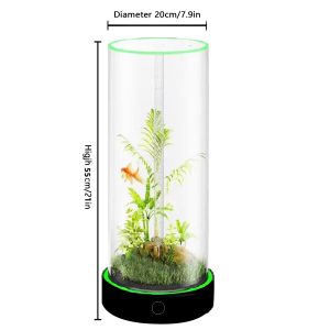 family fun desktop aquarium | easy maintenance, stunning visuals 20*55cm
