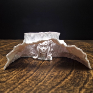 aquarium decoration house, medusa fish tank hideaway landscape, reptiles fish and shrimps fairy garden cave decor