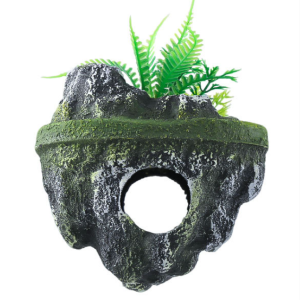 floating aquarium decoration realistic rock landscape ornament fish tank hideout shelter for betta guppies goldfish shrimp hermit crabs